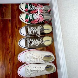 Three pairs of Size 11 converse. I am willing to sell separately